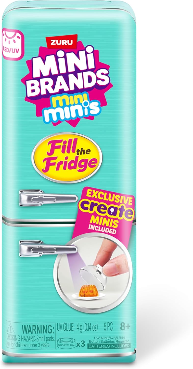 Mini Geladeira Mini Brands + 3 Capsulas