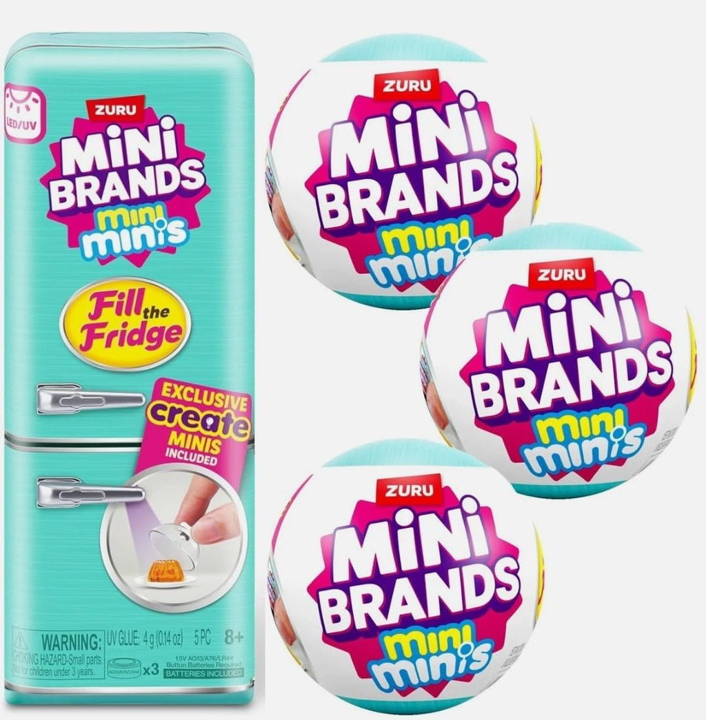 Mini Geladeira Mini Brands + 3 Capsulas